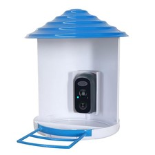 Smart Bird Feeder Solar Camera 1080P WiFi Blue One Size