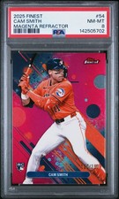 2025 TOPPS FINEST MAGENTA REFRACTOR #54 CAM SMITH 320/350 PSA 8