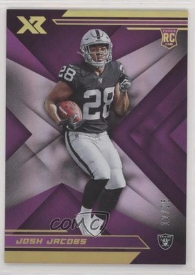 2019 Panini XR Rookies Purple 12/25 Josh Jacobs #106 Rookie RC u4w