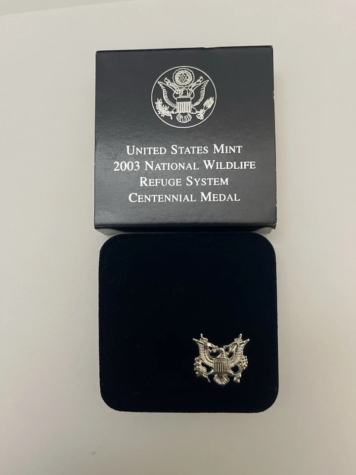 2003 P US Mint National Wildlife Refuge System Centennial Medal Box and COA ONLY - Image 3 of 4