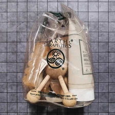 Earth Therapeutics - Wood Foot Body Pressure Massage Kit Spa Gift Bag Set - NEW