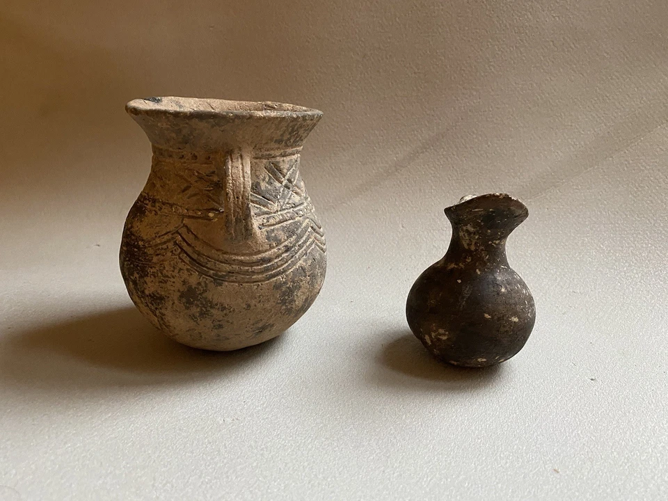 Pichet & Amphore Céramique Romaine Gallo Romaine Étrusque ? Terre Cuite Antique - Photo 3/4