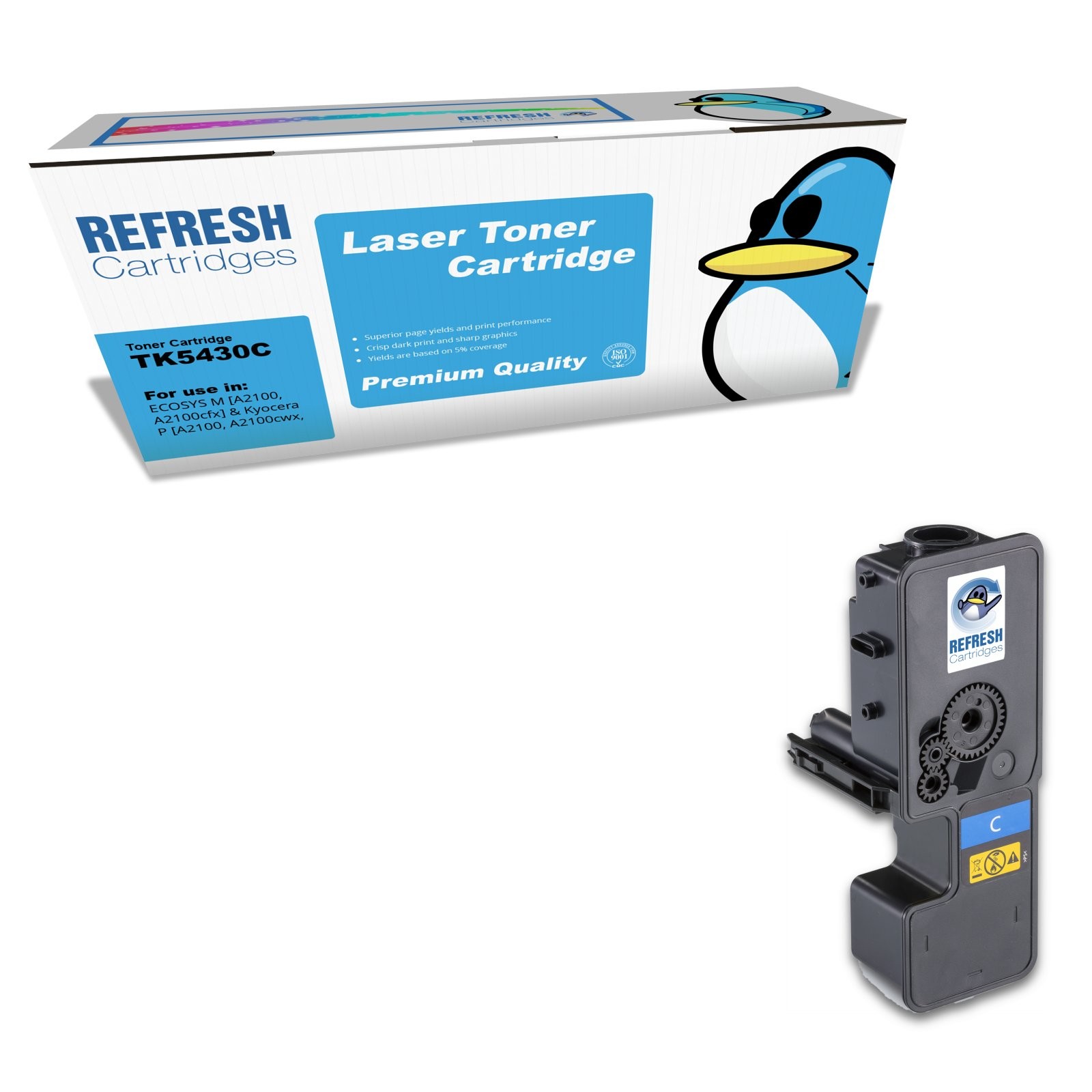 Refresh Cartridges Cyan TK5430C Toner Compatible With Kyocera Printers