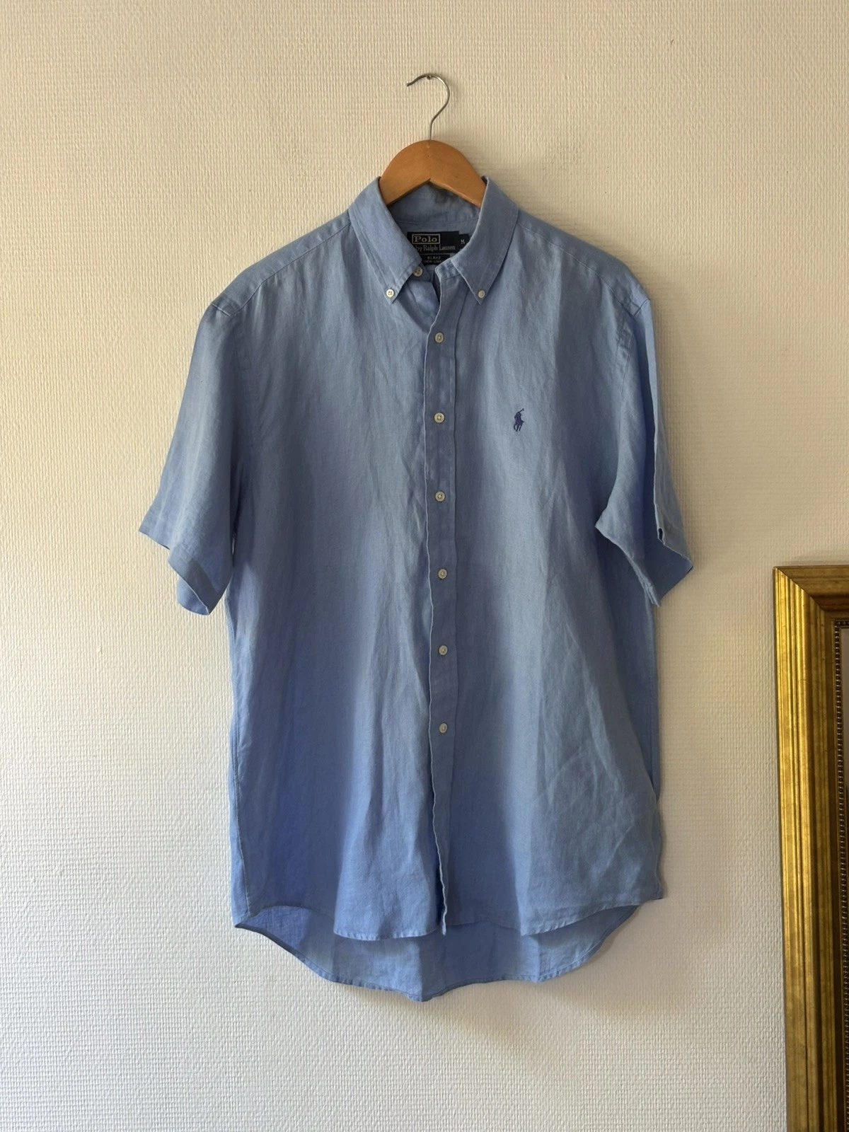 Polo Ralph Lauren Blake Shirt 100% Linen Blue Men Vintage Short Sleeve L M
Opens in a new window or