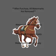 Race Horse Sticker Waterproof Decal Racing Derby Kentucky Jockey Gift NEW