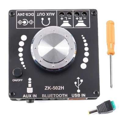 10-100W ZK-502H HIFI 2.0 Digital Power Amplifier Board Kits Bluetooth USB