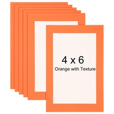 6pcs 4 x 6 Orange Paper Picture Frame with Clear Film