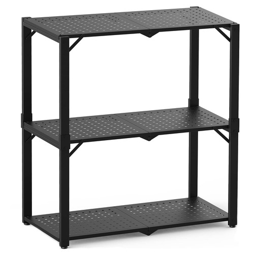 Hastatii 3 Shelf Storage Shelving Unit Metal Rack Heavy Duty 28x13