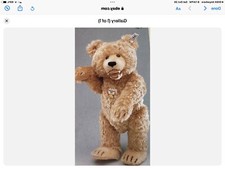 STEIFF "TEDDY BABY WITH TEETH EAN408175 GOLDEN MOHAIR 1929 REPLICA 13.5