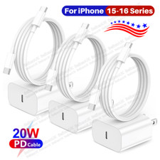 New Fast Charger USB C-Type C Cable For iPhone 15 16 Pro Max 16 Plus Samsung Lot