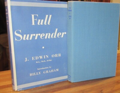 FULL SuRReNdEr ~ J Edwin Orr. SIGNED! Intro Billy Graham HbDj 1955  HERE in MELB