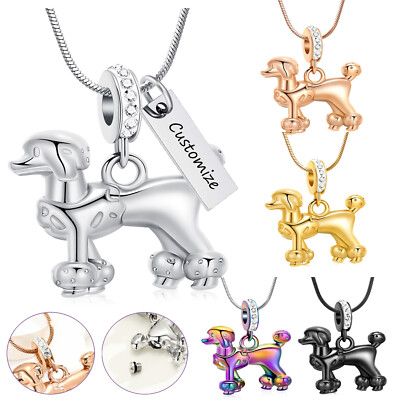 Pet Urn Necklace for Ashes Poodle Ashes Urn Necklace Memorial Cremation Keepsake