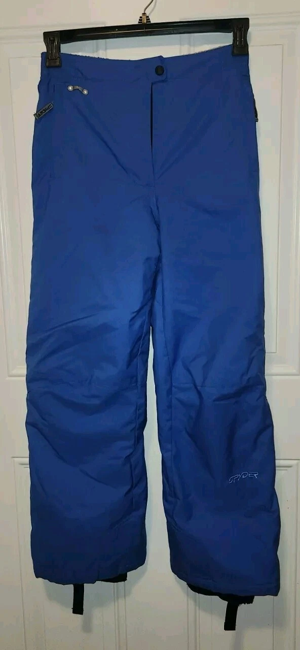 Kids Spyder Snow Pants Size 16 Blue Ski Winter Snowboard Bottoms