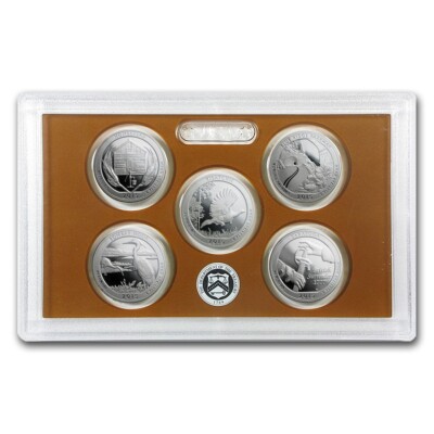 2015 S America Beautiful Quarters Clad Proof ATB 5 Coin Set