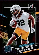 2023 Donruss #335 Lew Nichols III /500 Purple Season Stat Line RC Rated Rookie