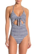 Splendid Womens Nautical Stripe One Piece Swimsuit Size X Small XS