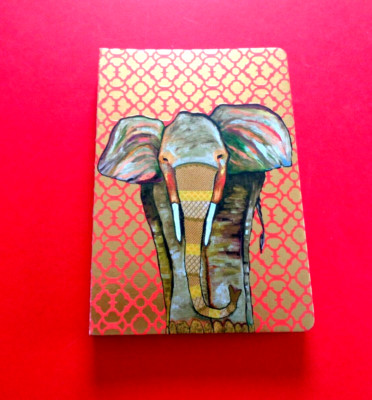 LEYKAM ALPINA Notizbuch MAJESTIC ELEPHANT Koptische Bindung liniert
