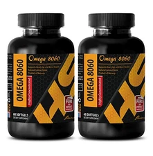 Omega 3 high quality - FISH OIL OMEGA 8060 - essential fatty acids - 2 Bottles