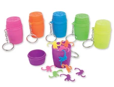 Basic Fun Mini Game Barrel of Monkeys Keychain Toy Key Ring Vintage Children's 