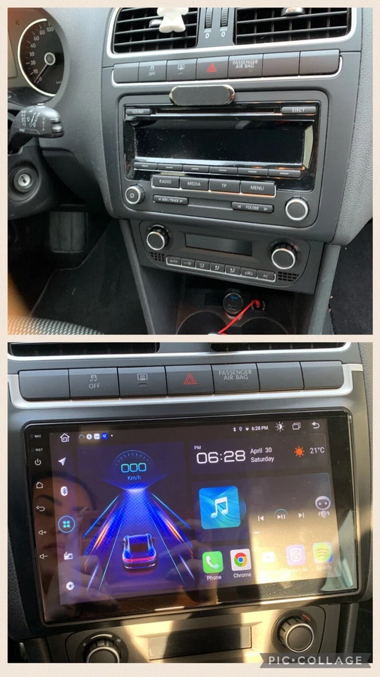 RADIO 2 DIN ANDROID PER VOLKSWAGEN POLO USB WI-FI GPS BLUETOOTH CARPLAY 2/32 - Immagine 3 di 4