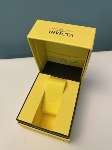 Invicta Empty Watch Box Storage Case - Yellow - Standard One Slot - Picture 1 of 5