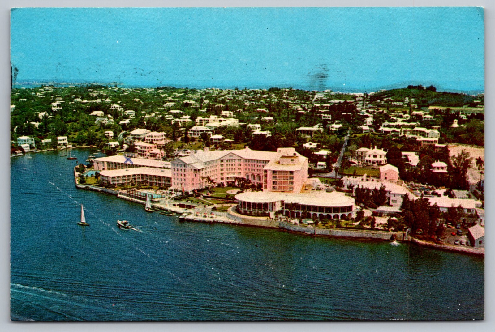 Postal de recuerdo The Princess Hotel-Hamilton Harbor Bermuda-de colección Tichnor Bros