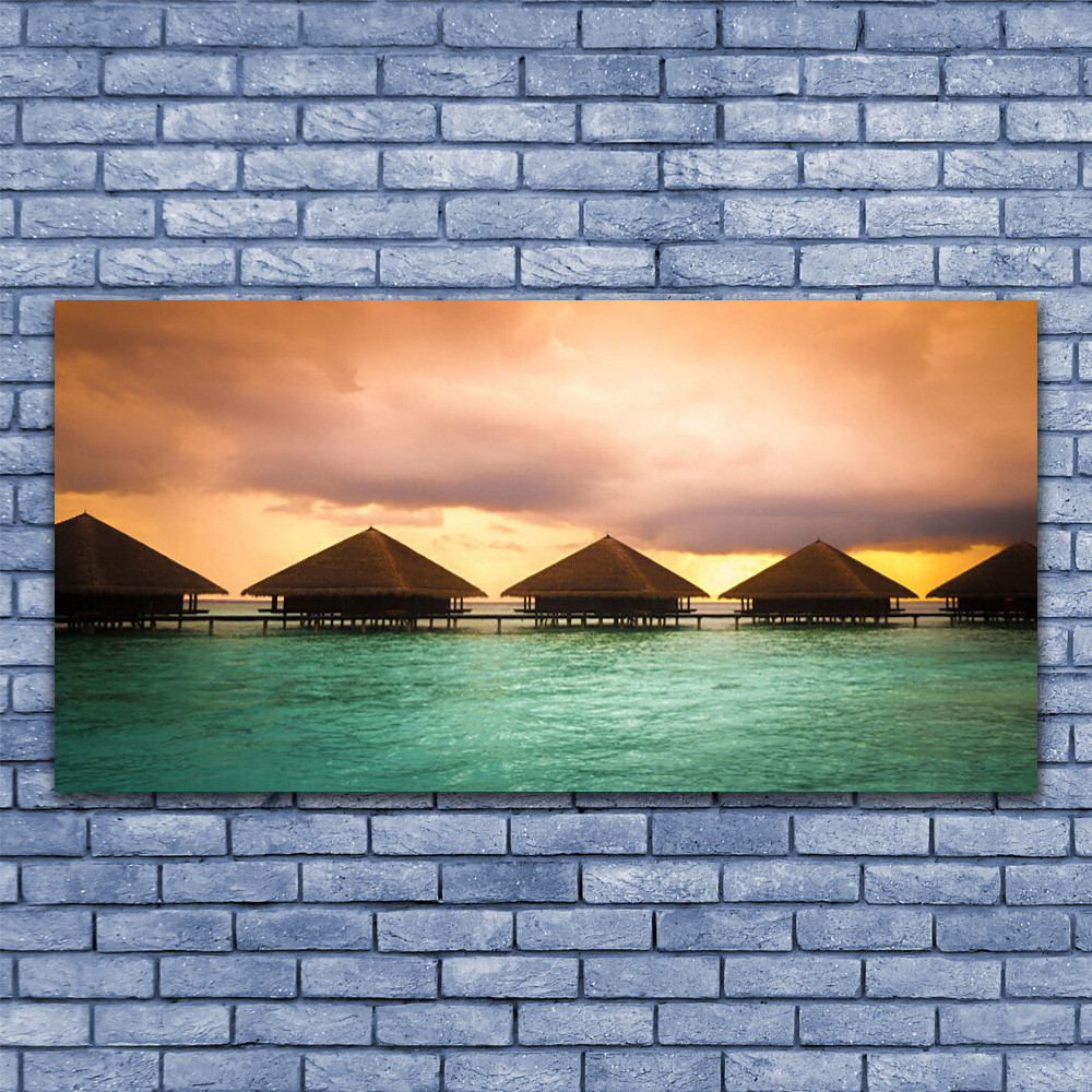 Photo sur toile d'architecture de bord de mer pour créer un salon zen et lumineux