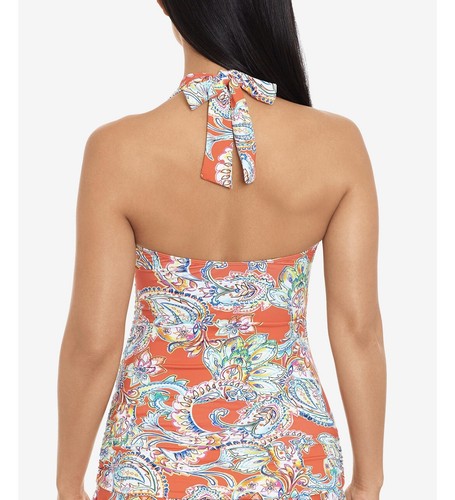 RALPH LAUREN PAISLEY COSTUME DA BAGNO TANKINI HALTERKINI ARANCIONE TAGLIA 12 COSTUME DA BAGNO - Foto 5 di 5