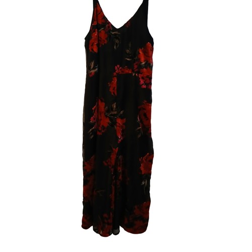 Anthropologie Damen schwarz & rot Blumen Burnout verschwendet Overall Größe Small - Bild 2 von 10