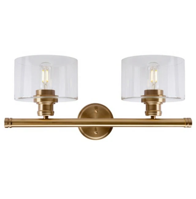 Forte Lighting 5748-02-12 Zane 2 Light Bath Vanity,Soft Gold Finish Wall Light - Image 2 of 4