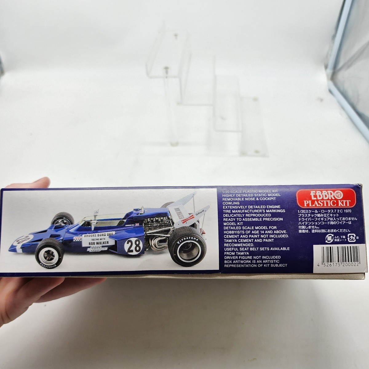 EBBRO Model Rob Walker Team Lotus Type 72c 1970 1/20 New Open Box