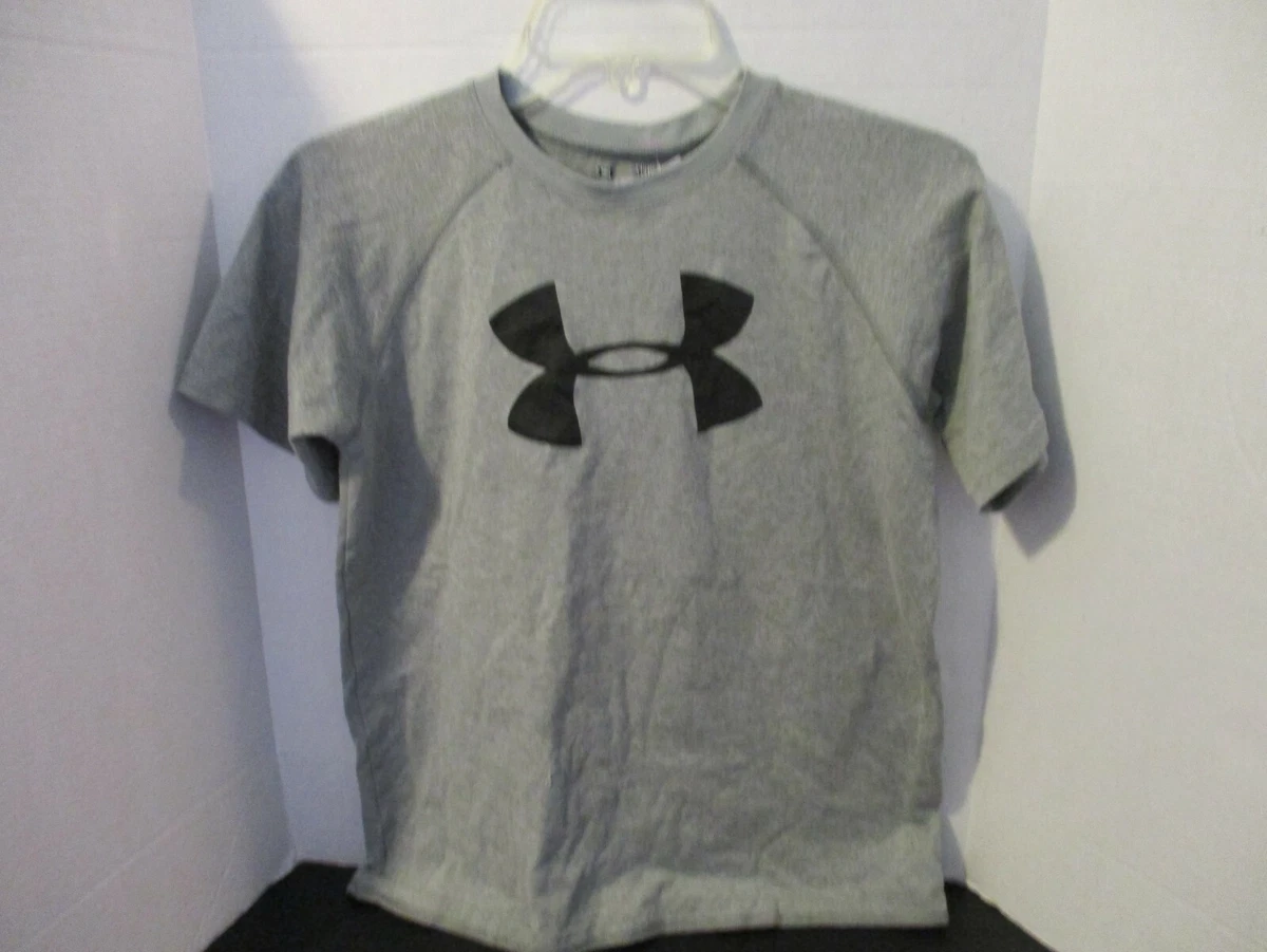 UNDER ARMOUR Gray HEATGEAR LOOSE FIT Short Sleeve T SHIRT Youth