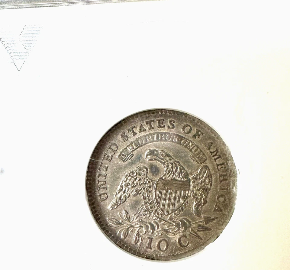 1814 Capped Bust Dime  Large Date  EF 45 Pennsylvania Family Heirloom - Image 4 of 4