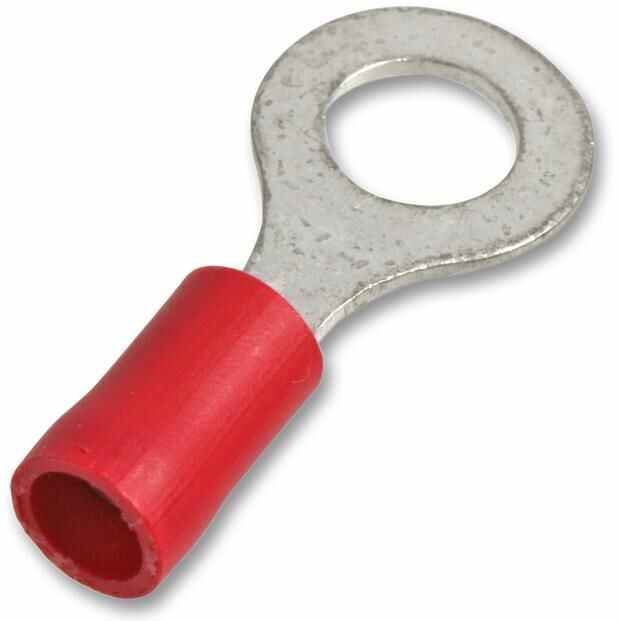 Thumbnail - Pro Power - Ring-crimp-kabelschuh Rot 10,0 Mm 25 A, 100er-pack