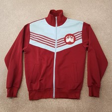 West Ham Utd Mens Track Jacket Small Burgundy Claret Blue Football Score Draw