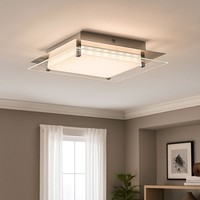 Deckenleuchte Deckenlampe KüChenlampe Dimmbar Led Glas Esszimmerlampe L 50 Cm