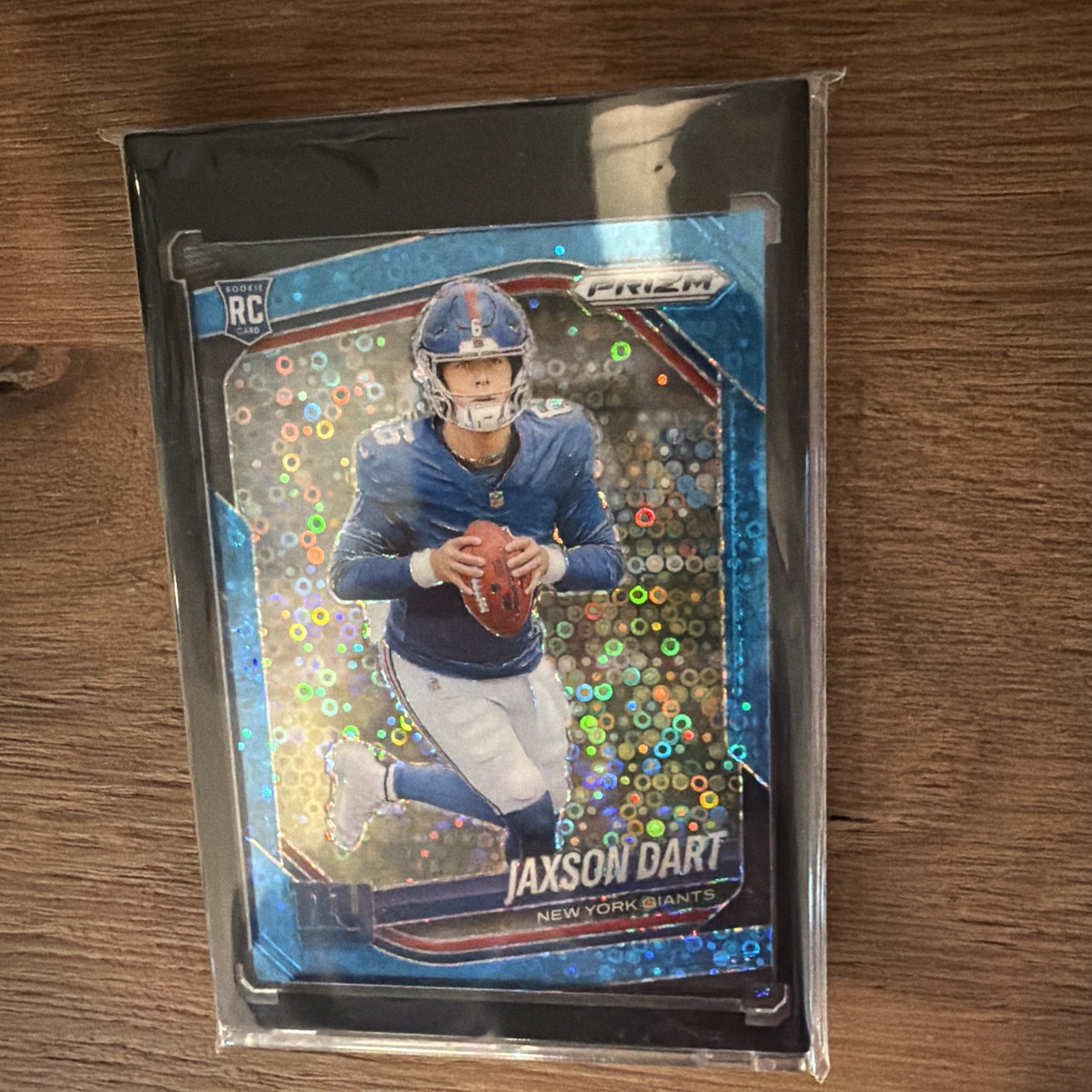 2025 Panini Prizm Jaxson Dart RC Blue Disco No Huddle /125 NY Giants Rookie #332