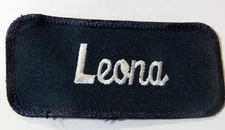 Leona Name Patch Mechanics Garage Gas Station  (read condition re defect)