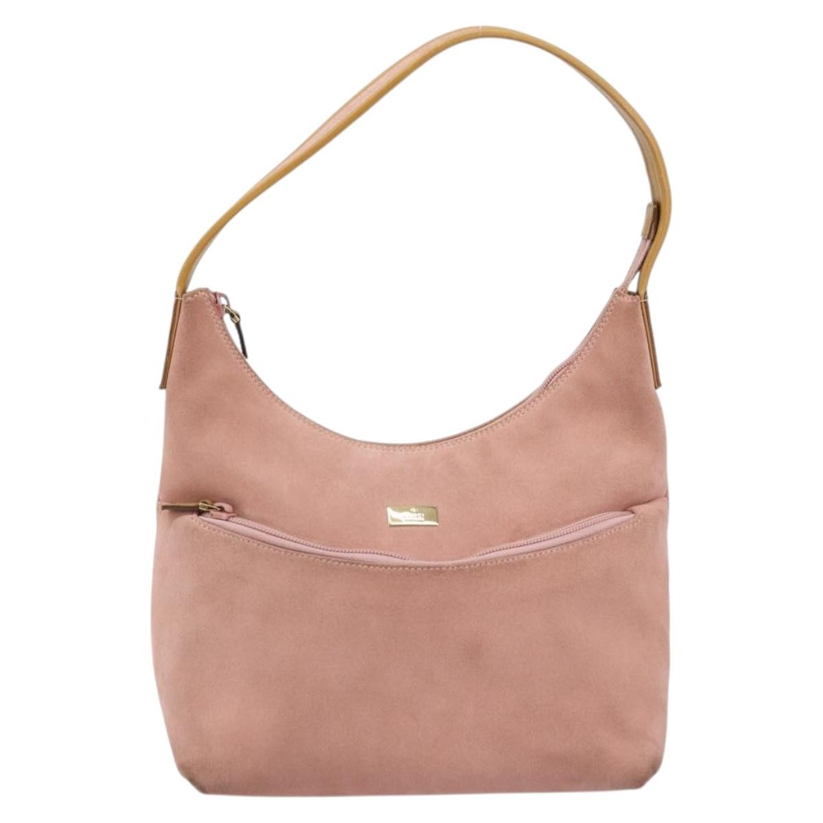 GUCCI Shoulder Bag Suede Pink Gold 001 3386 1705 Auth gh1825 | eBay