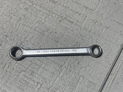 Vintage Proto Stubby Box Wrench 1/2  x 7/16  1125 USA  