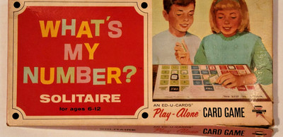 Vintage 1966 Ed-U-Cards What s My Number Solitaire Game  COMPLETE