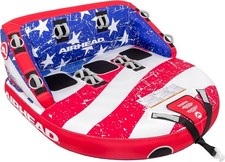 Airhead Super Mable 3 Rider Towable Tube Stars  Stripes Inflatable Boat Tube