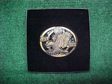 Vintage NRA Golden Eagles Metal/Enamel Belt Buckle w/ Box EXC