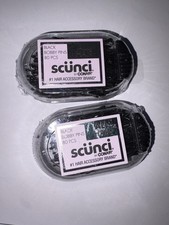Lot of 2 Scunci Black Bobby Pins for All Hair Types 80/Pk