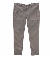 Nili Lotan Jenna Pants Beige Utility Raw Hem Slim Leg Cotton Twill USA Women s 2