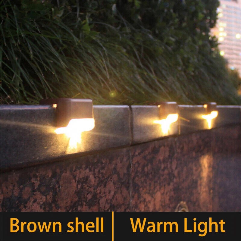 Solar LED Bright Deck Stair Lights Outdoor Garden Patio Railing Path Lighting US