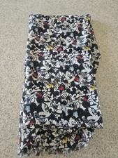 Disneyland Paris Disney Mickey Mouse Scarf All Over Print Frayed Edge
