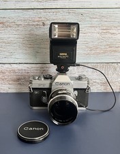 Canon FT 35mm Film Camera w/ 50mm f/1.4 Lens  Sunpak Flash