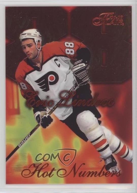 1996-97 Flair Hot Numbers Eric Lindros #8 HOF 06tj