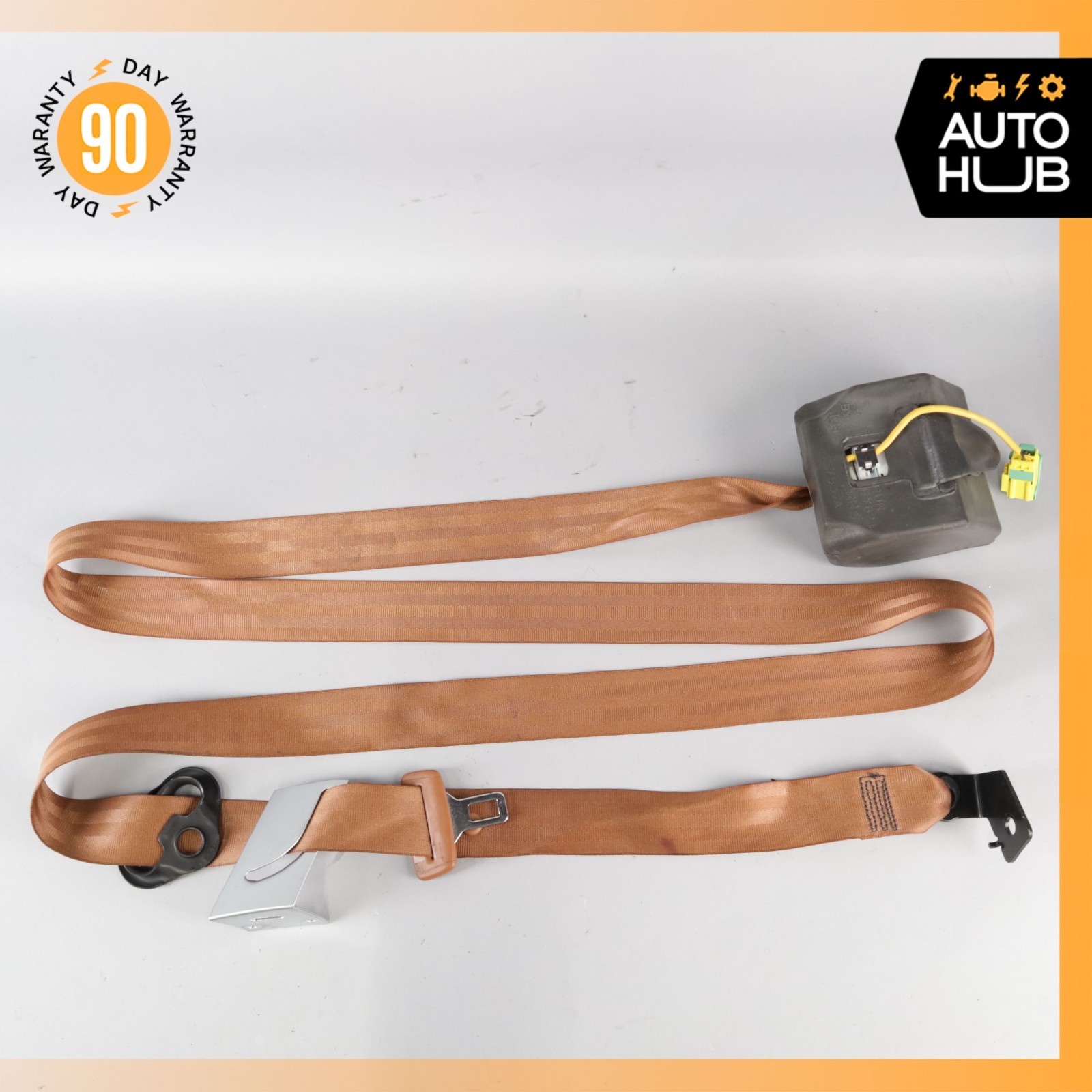 03-10 Bentley Continental GT Coupe Rear Left Driver Side Seat Belt Brown OEM